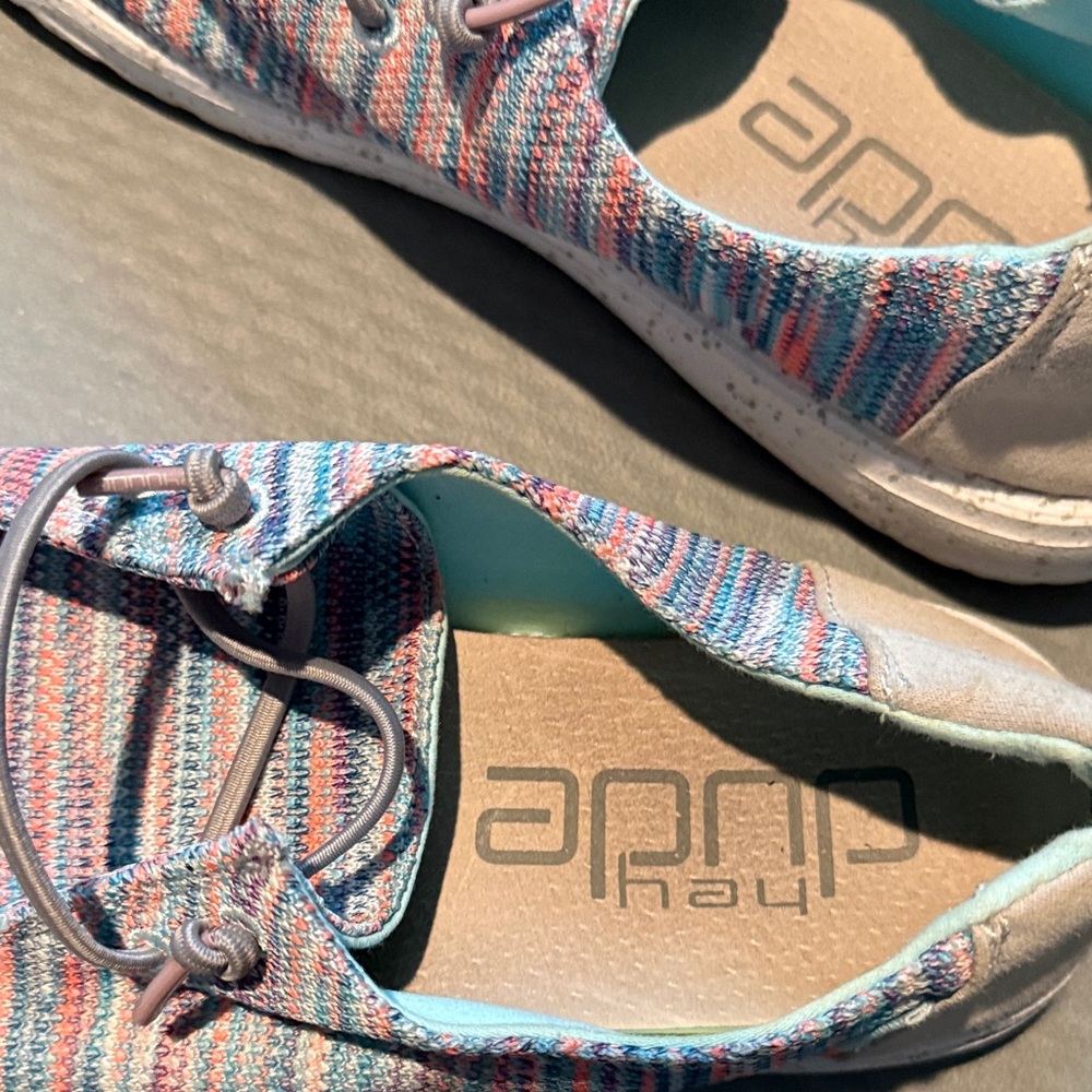 Hey Dude Multicolor Knit Slip-On Sneakers